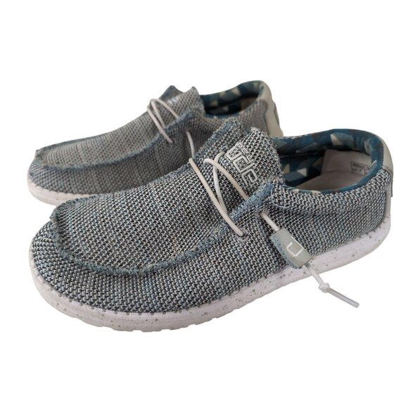 Hey Dude Wally Sox Slip On Shoe Loafer Mens 7 Ice Grey Lightweight Casual Beachy - Picture 1 of 9